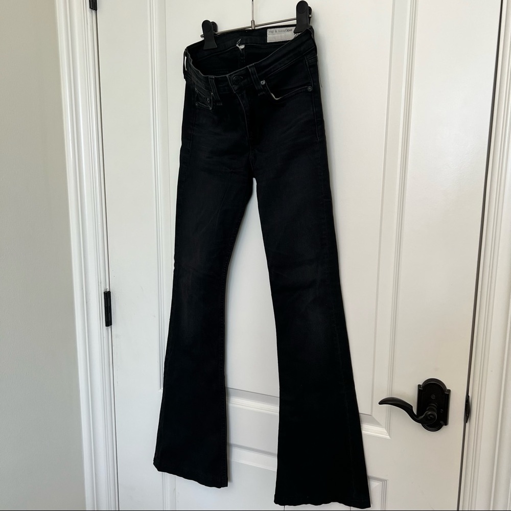 Rag & Bone bootcut black jeans